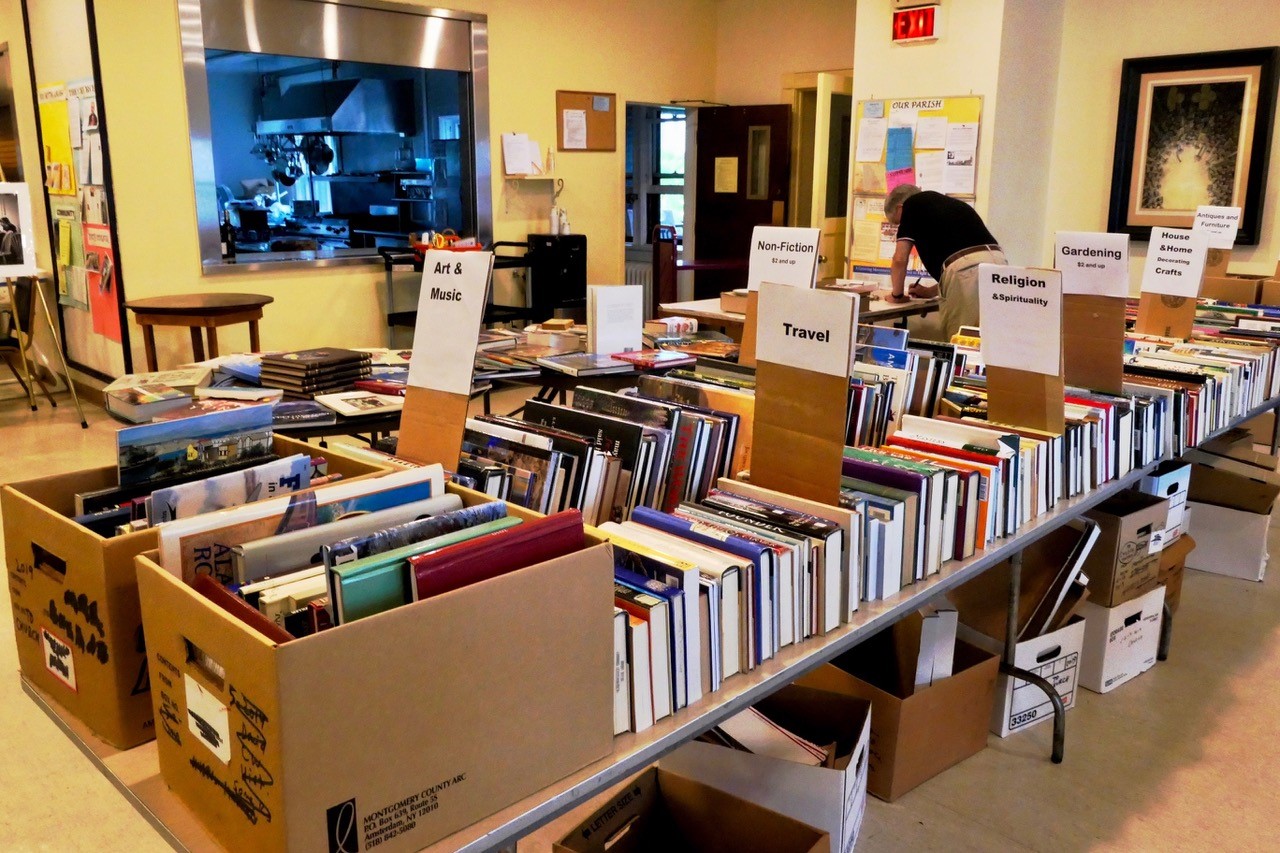 Book sales David Palmquist, a vestryman and retired state librarian, hosts much anticpated book sales in the parish’s Guild Hall. THey raise funds for the parish Conservancy.